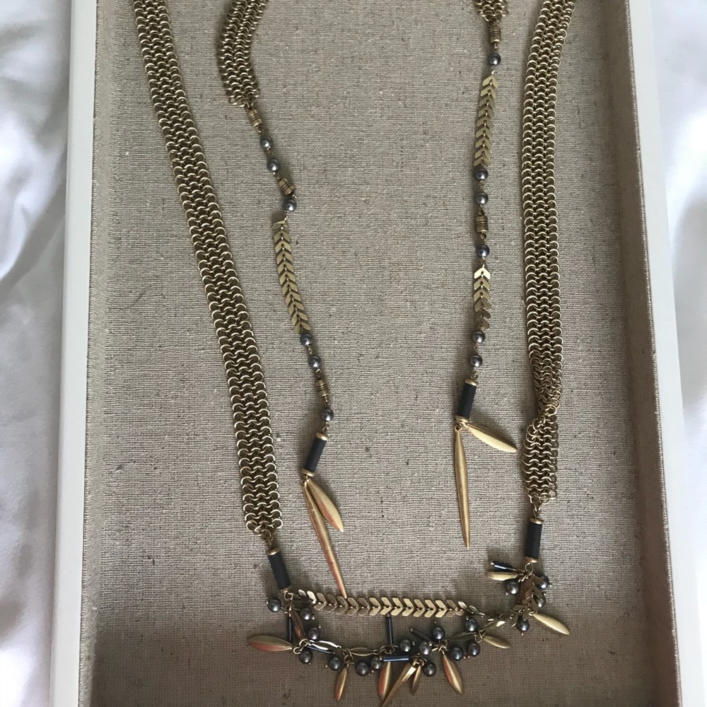 Long lariat necklace